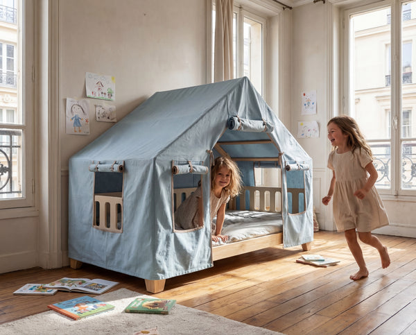 Nordic Loft Tent Bed — Sand Beige