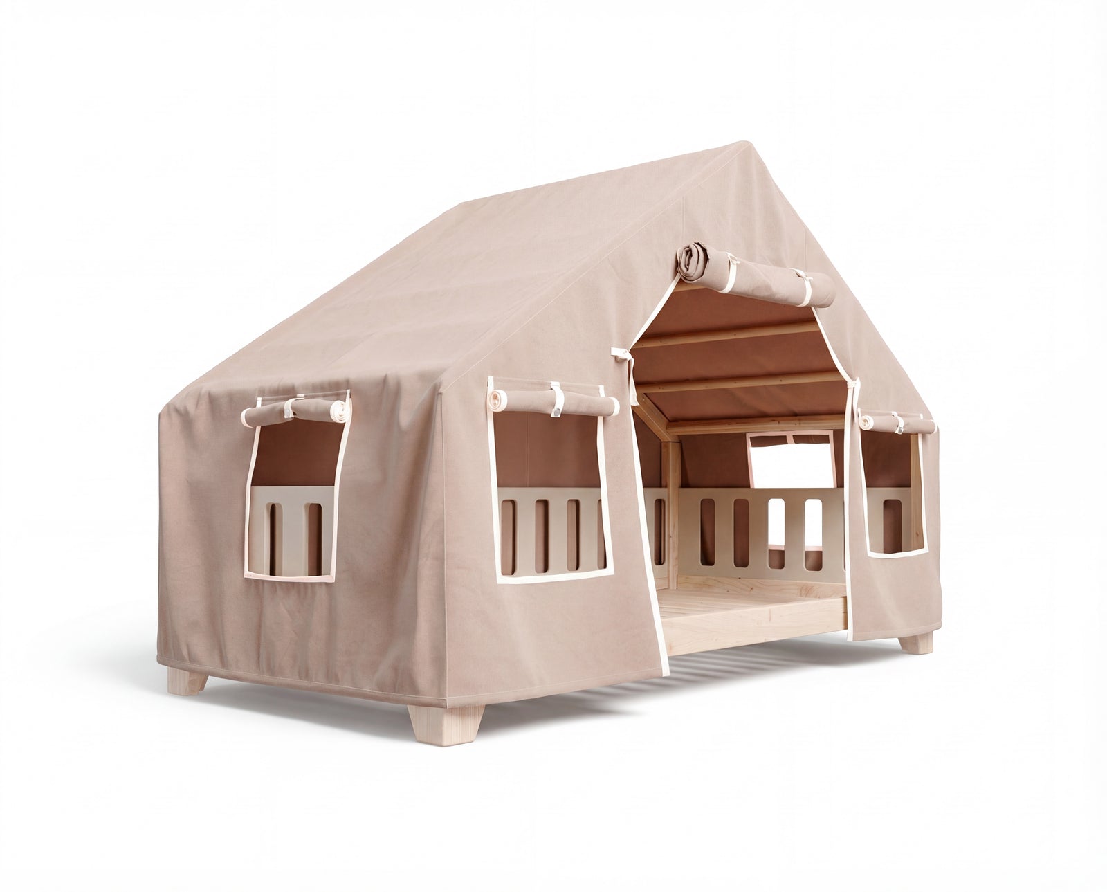 Nordic Loft Tent Bed — Sand Beige