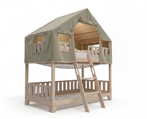 Portal Bed Base — Storage & Play (Green Tent) — Convertible Sleep for Two