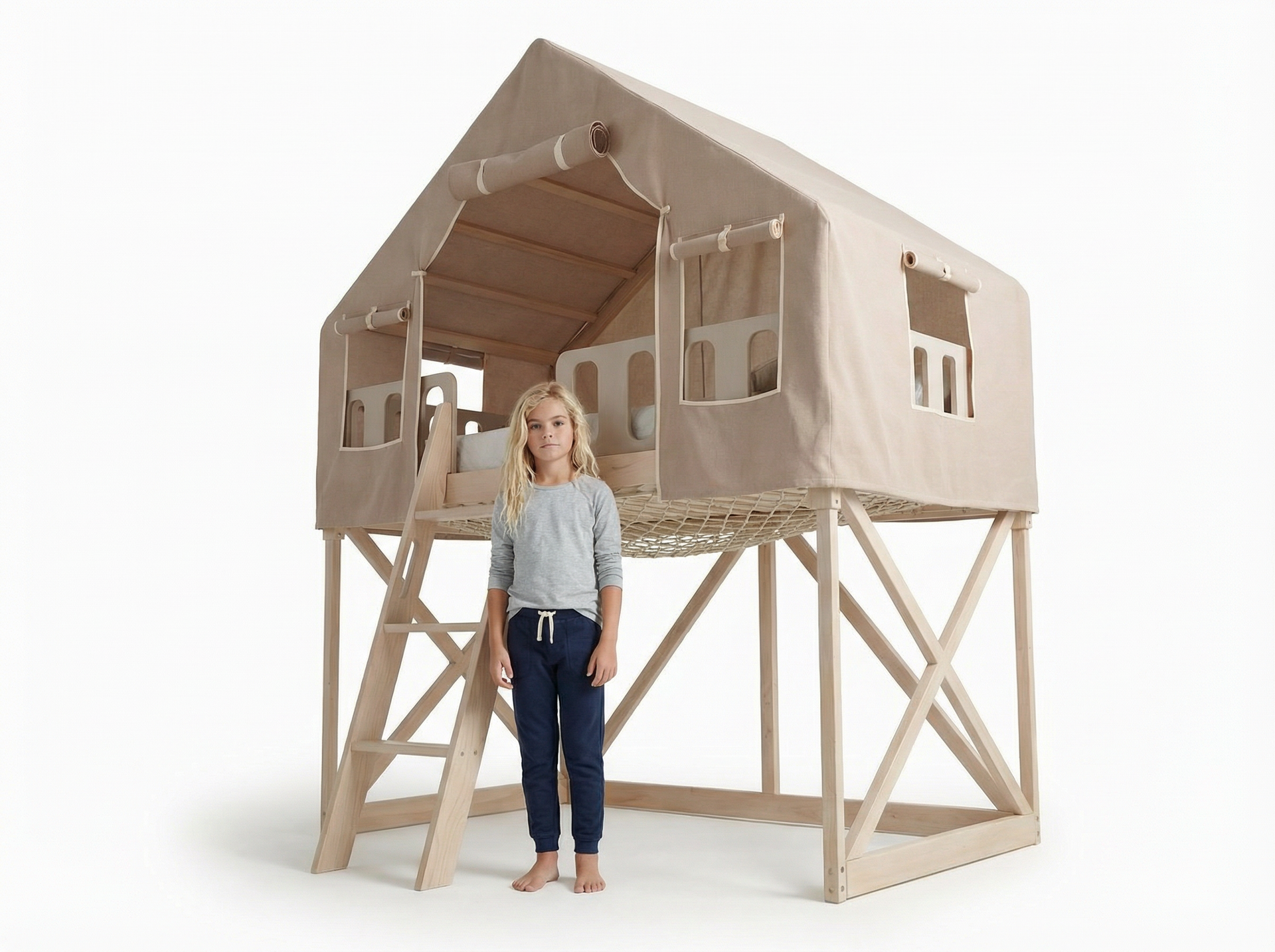 Portal Bed Base - Storage & Play, Beige Tent